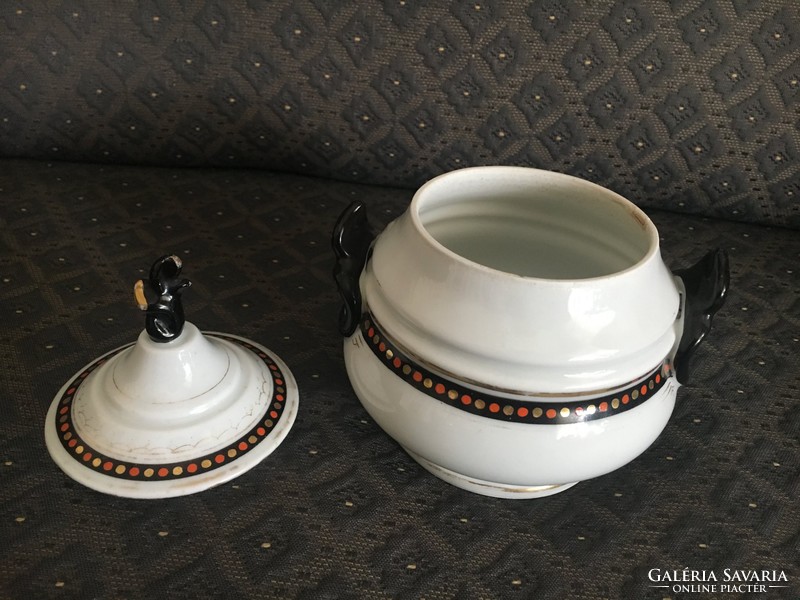 Specially shaped, antique porcelain bonbonier, sugar holder, chocolate/biscuit holder