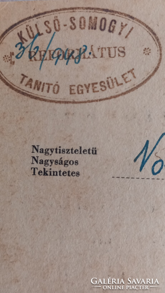 Levelezőlap 1948-as