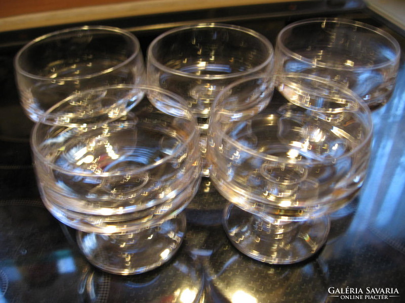 Crystal Scandinavian cocktail, base glass, 5 cups