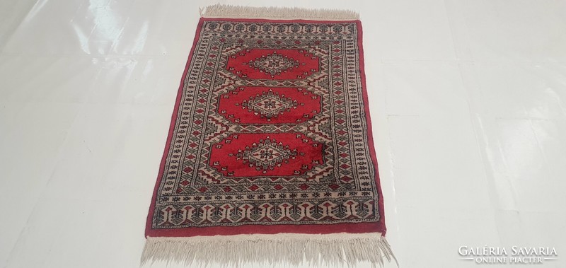 Km27 Pakistani yamud hand wool persian rug 95x65cm free courier