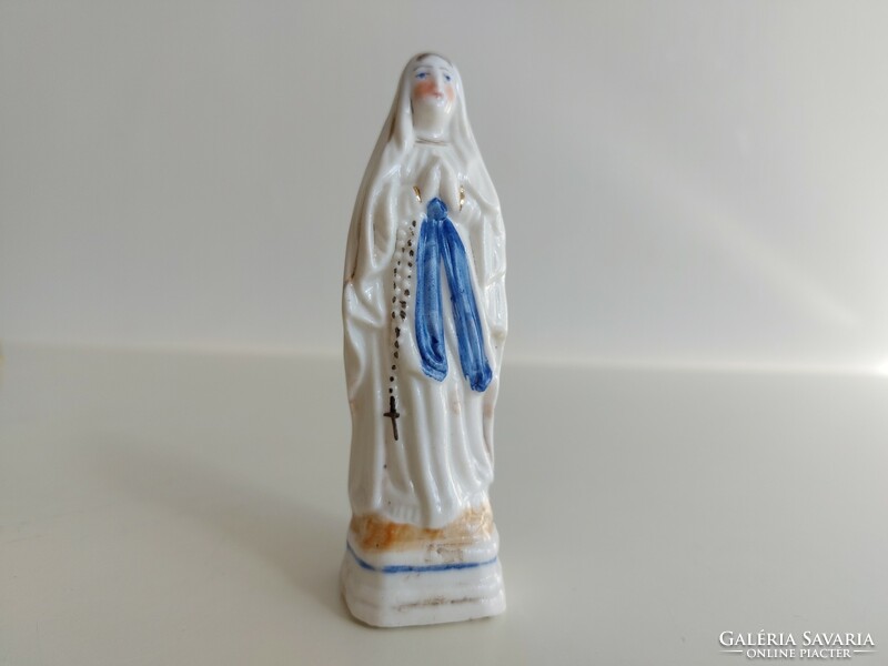 Régi vallási figura porcelán Mária szobor kegytárgy