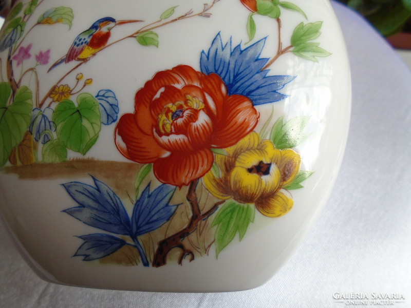 Oriental hand-painted vase.