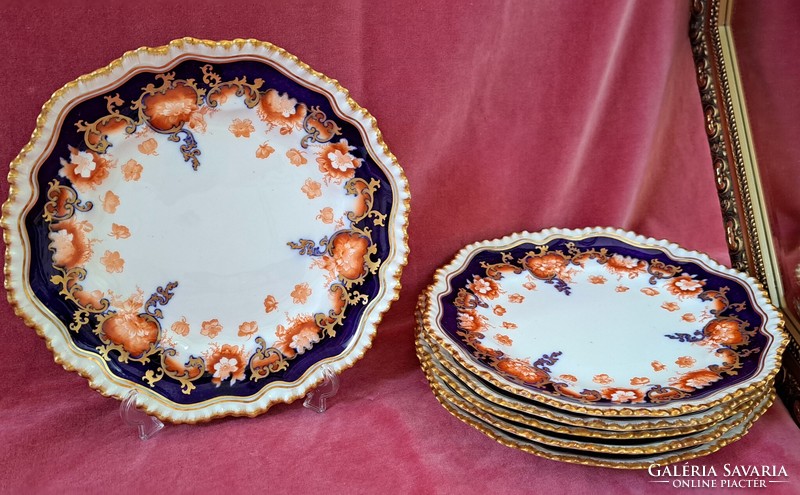 Antik porcelán Crown süteményes tányérok