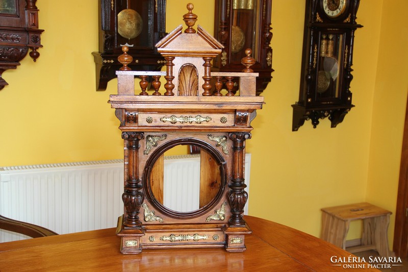 Original pewter table clock case 71 cm
