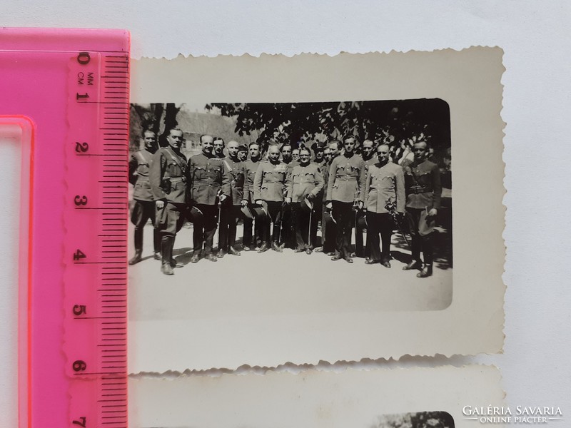Régi mini katona fotó csoportkép fénykép 2 db