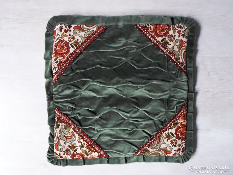 Old elegant velvet cushion cover
