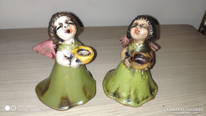 Original bozner engel thun ceramic angel candlestick pair