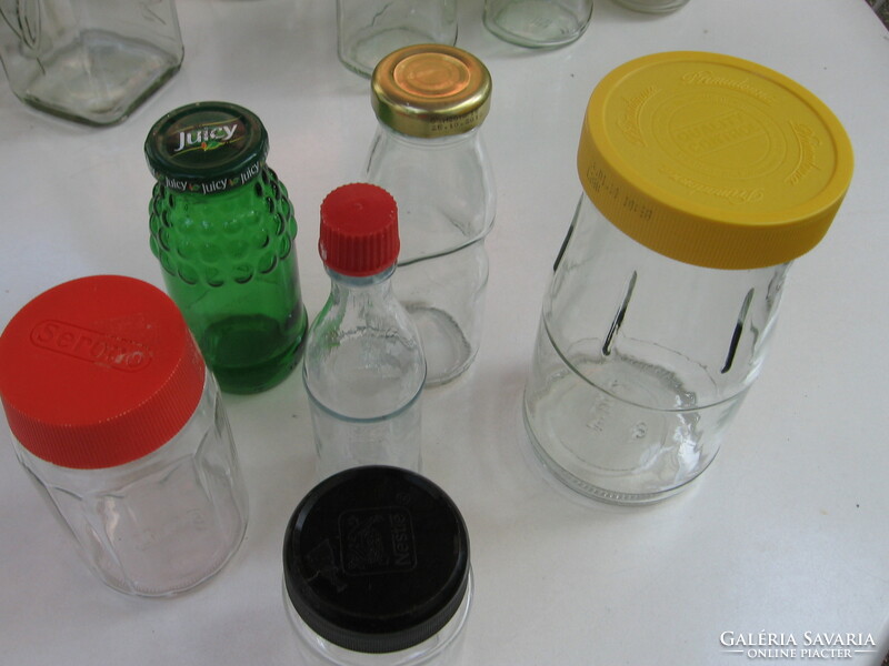 Retro mixed labeled bottles