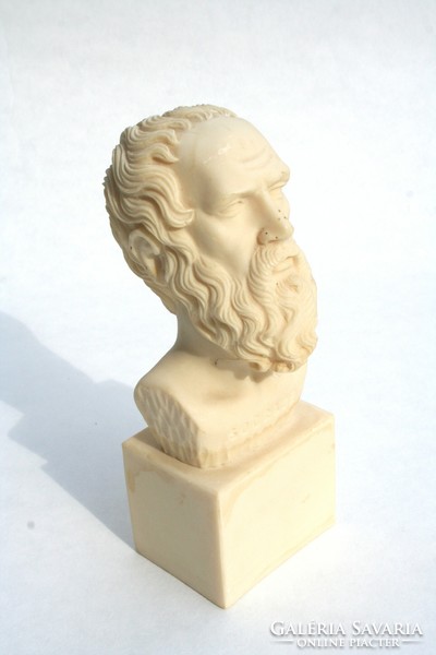 Small alabaster Socrates bust