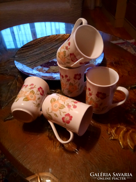 6 English tea cups, fine porcelain xx