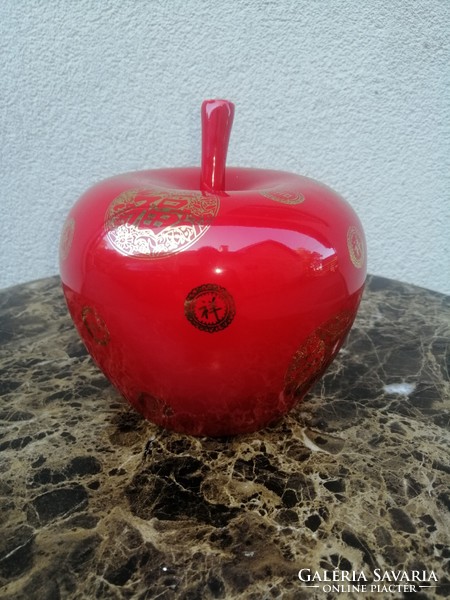 Kínai  kerámia alma jelzett asztal dísz. Alkudható!