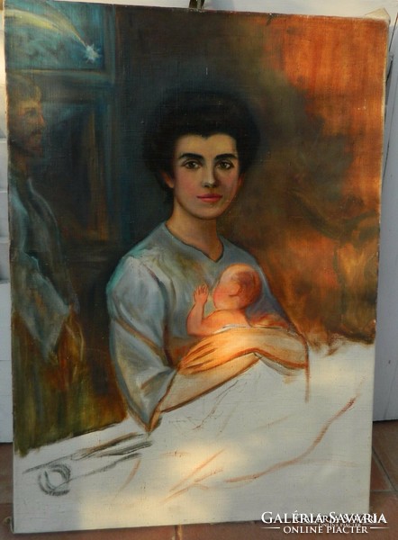 Ismeretlen festő - A művész családja - olaj/vászon festmény