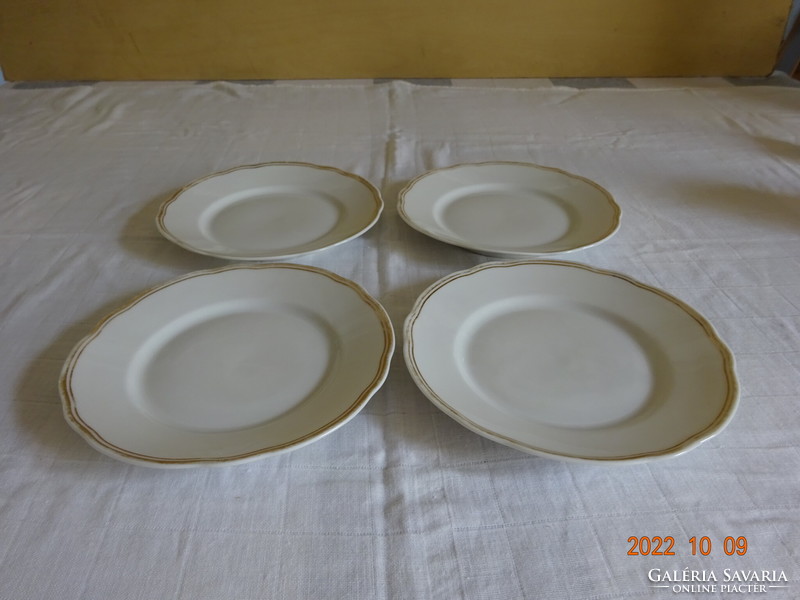 Zsolnay small plates with gilded edges 4 pcs