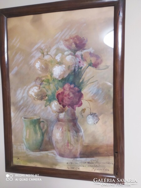 Mrs. Kovács g. Ida watercolor painting, 64*43 cm