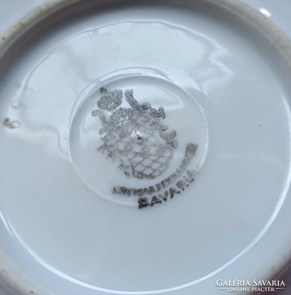 Régi porcelán ezüstözött feinsilber teaszűrő 9-12cm