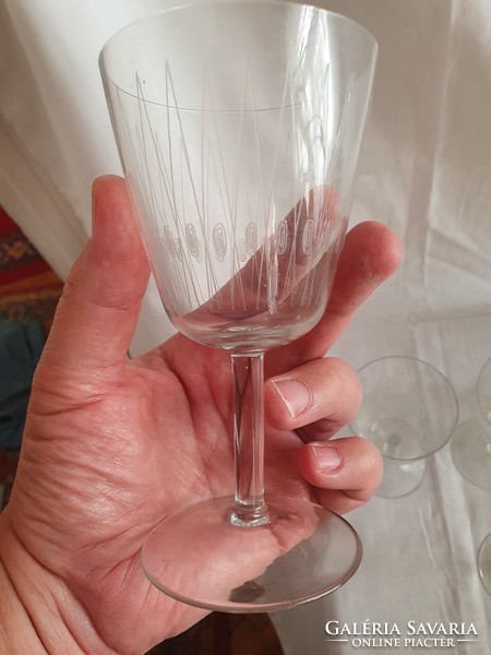 4 thin-walled glasses, champagne goblet 1970