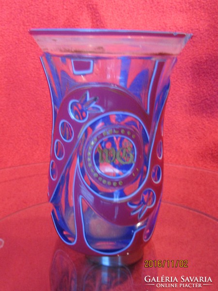 Antique Biedermeier überfang decorative glass