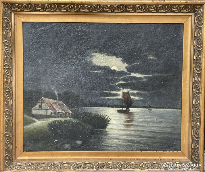 1872-es Antik Festmény Nagyméretű
