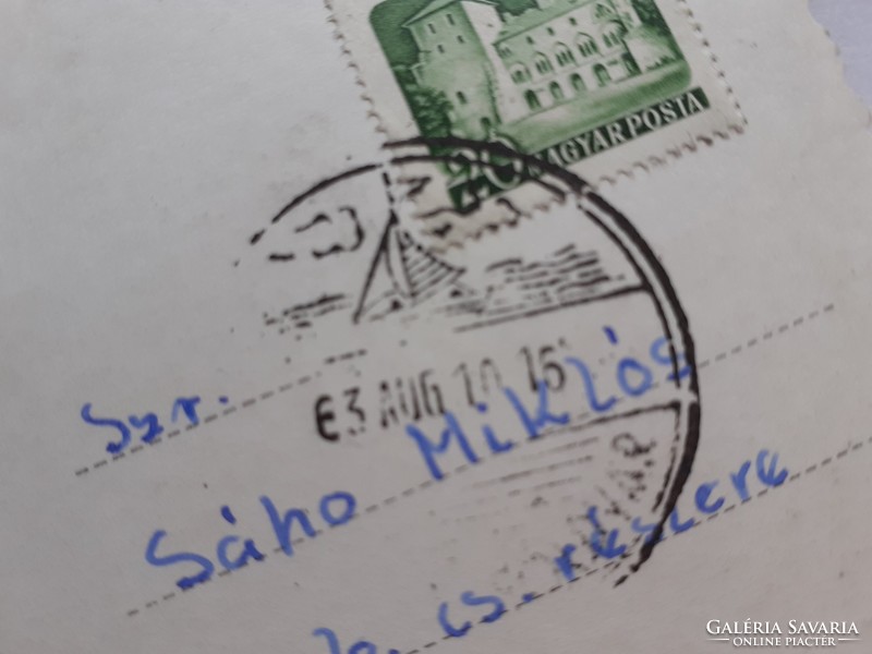 Régi képeslap 1963 Balatonföldvár Kistext üdülő fotó levelezőlap