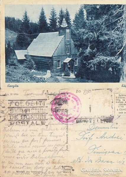 Hargita chapel 1928. There is a post office!