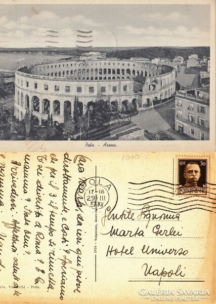 Horvát Pola Arena 1929         .Posta van !