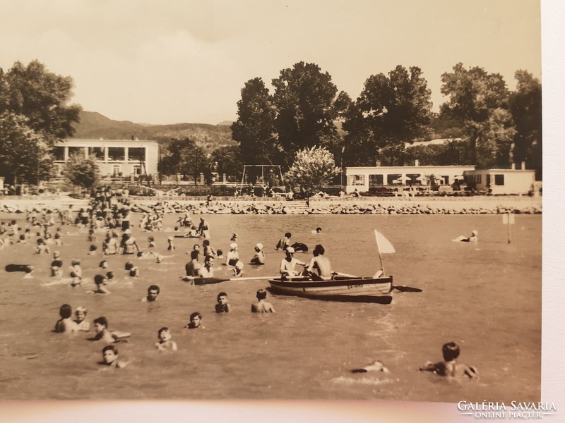 Régi képeslap 1965 Vonyarcvashegy strand fürdő fotó levelezőlap