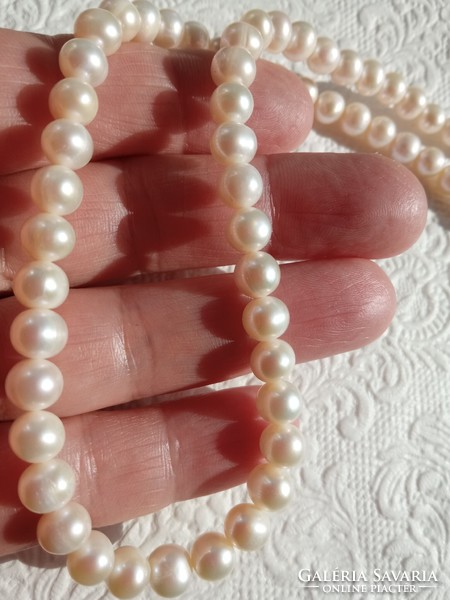 Cultured freshwater pearl necklace with 925 silver clasp