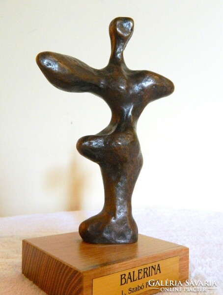 László Szabó (1917-1984) ballerina (bronze, marked, with original signature)