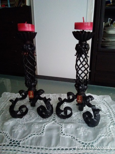 Retro Sot emblem candle holders, meticulously crafted ironwork, for relic collectors!