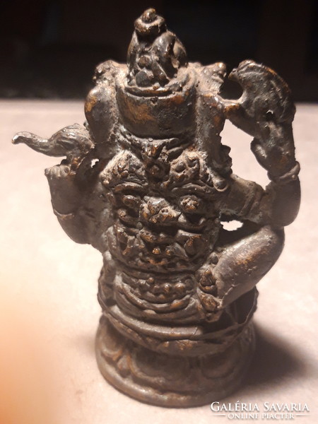 Antik Ganesha thai bronz figura - elefántisten szobor