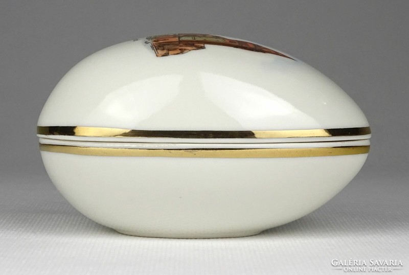 1L053 Tojás alakú Aquincum porcelán bonbonier
