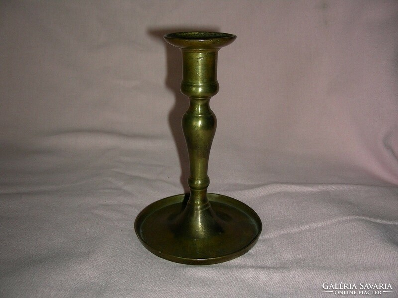 Antique small copper candle holder