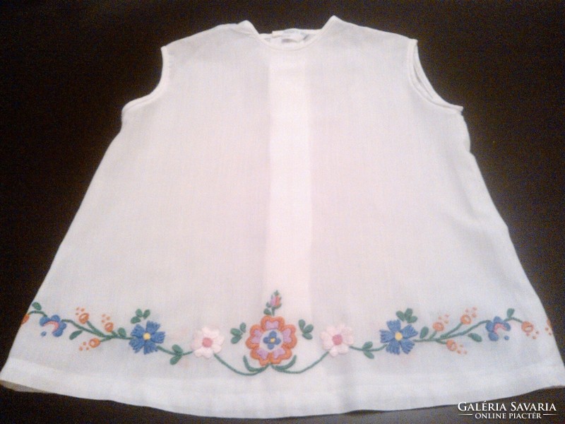 Retro little girl's dress (74 cm), hand-embroidered girl's dress / folk embroidered children's dress