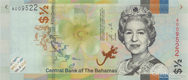 Bahama-szigetek ½ Dollár 2019 UNC