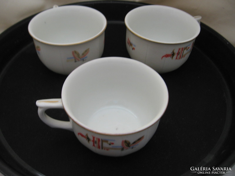 H & C Chodau antik csészék 3 db