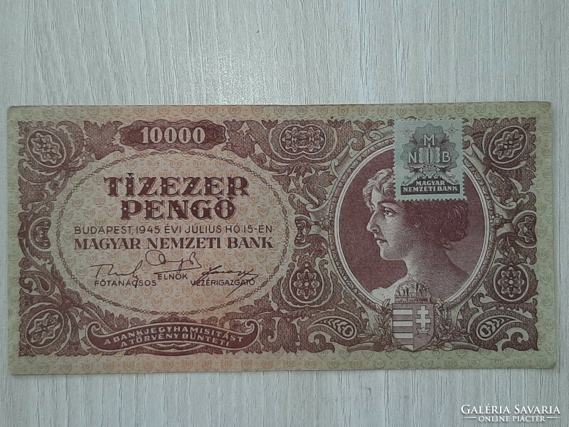 Ten thousand pengő 1945 10000 pengő aunc
