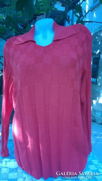 Pretty collared women's sweater m-l printed pattern