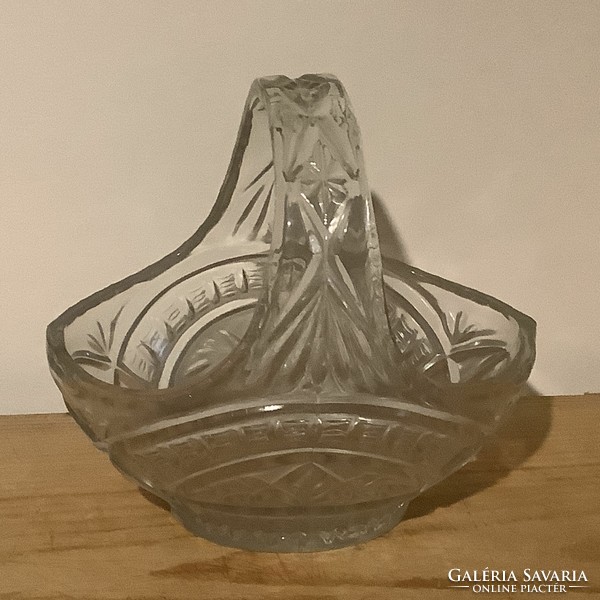 Crystal glass basket
