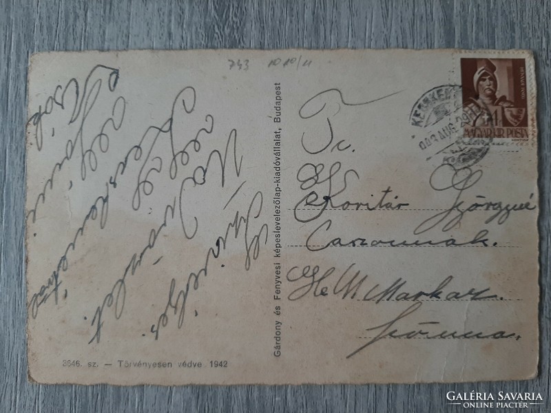 Kecskemét látkép  1943  képeslap