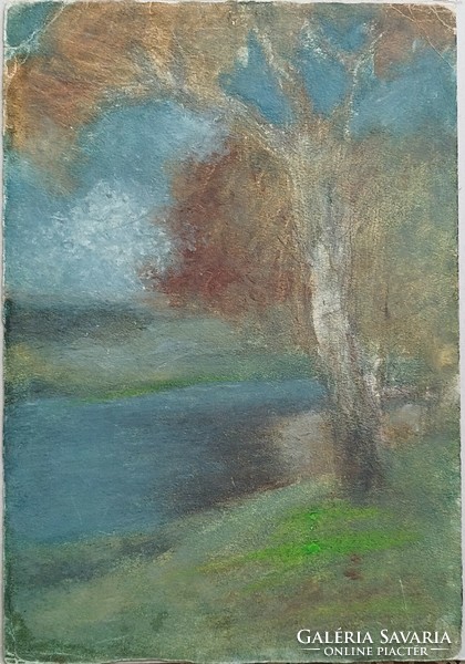 Landscape, lakeside trees