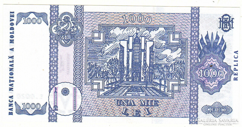 Moldova 1000 lei 1992 replica unc