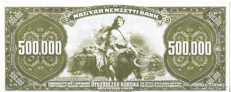 Hungary 500000 kroner draft 1923 unc