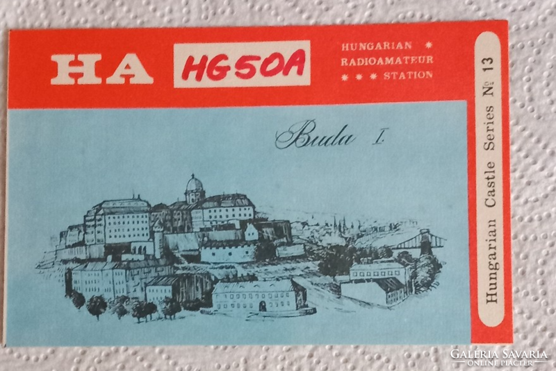 Castles of Hungary series buda i.No.13 Radio amateur (qsl) postcard