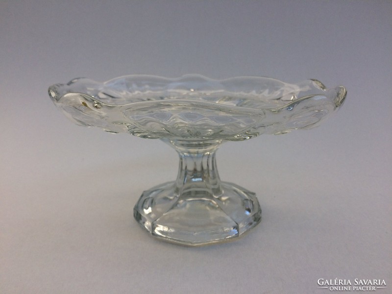 Old serving glass bowl with bowl