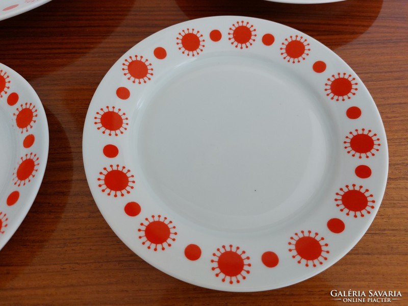 Retro 4 Alföld porcelain centrum varia red pattern plate 28.7 cm the largest