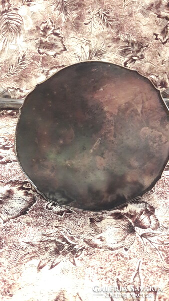 Antik ezüstözött gyertyatartó (L3085)