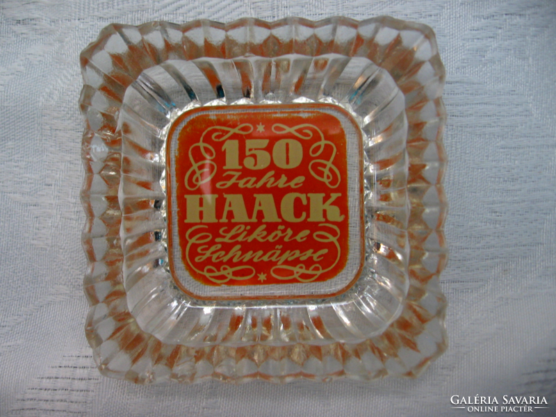 Collectors 150 year old haack liqueur schnaps jubilee ashtray