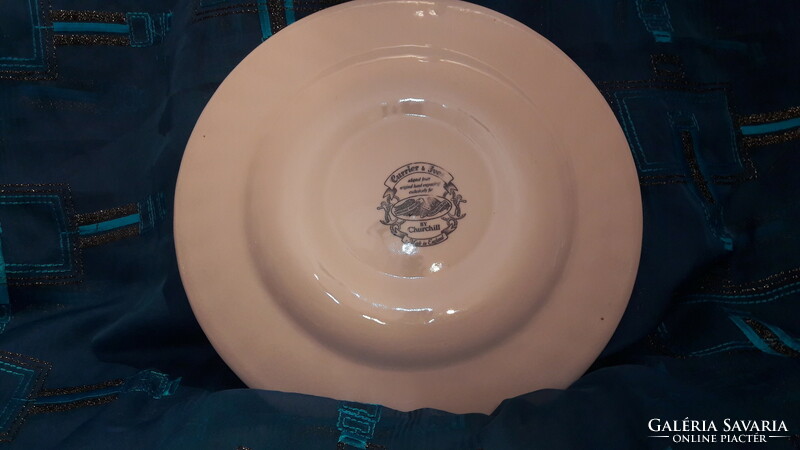 Hajós porcelán tányér, fajansz dísztányér (M3056)