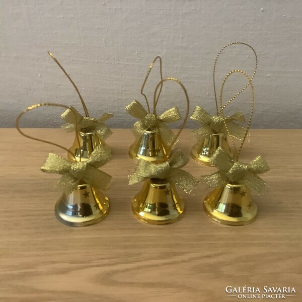 Christmas gold metal bells