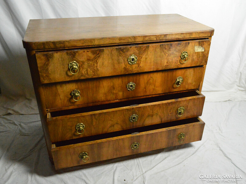 Antique Bieder chest of drawers with 4 drawers (polished)